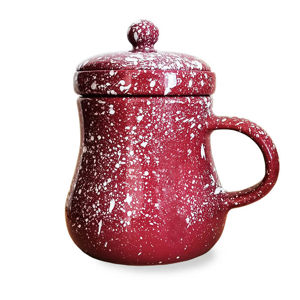 HillVital | Keramický hrníček na sypané čaje, 330 ml Barva: Červená