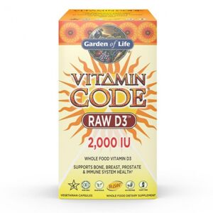 Vitamín D3 RAW 2000IU, 60 kapslí