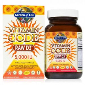 Vitamín D3 RAW 5000IU, 60 kapslí