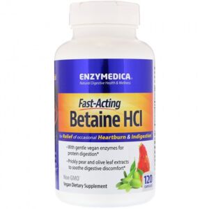 Betaine HCL 600mg, 120 kapslí