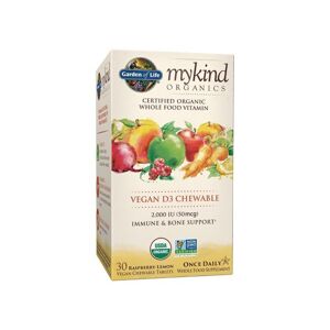 Mykind Organics Chewable Vegan D3 - s příchutí maliny a citrónu, 30 tablet