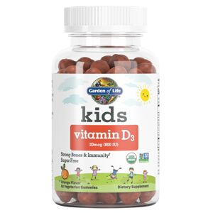 KIDS ORGANIC - žvýkací vitamín D3 s příchutí pomeranč, 60 žvýkacích gumídků